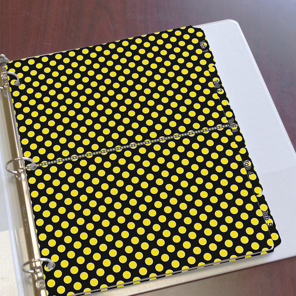 Bee & Polka Dots Page Dividers - Set of 5 - In Context