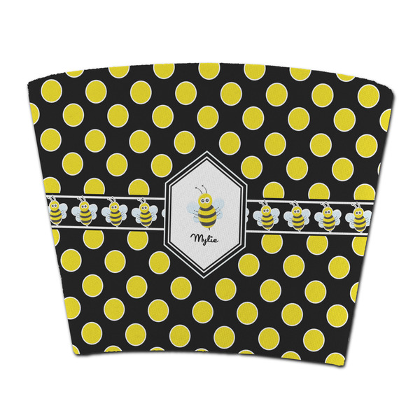 Custom Bee & Polka Dots Party Cup Sleeve - without bottom (Personalized)
