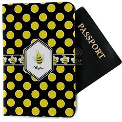 Bee & Polka Dots Passport Holder - Fabric (Personalized)