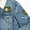 Bee & Polka Dots Patches Lifestyle Jean Jacket Detail