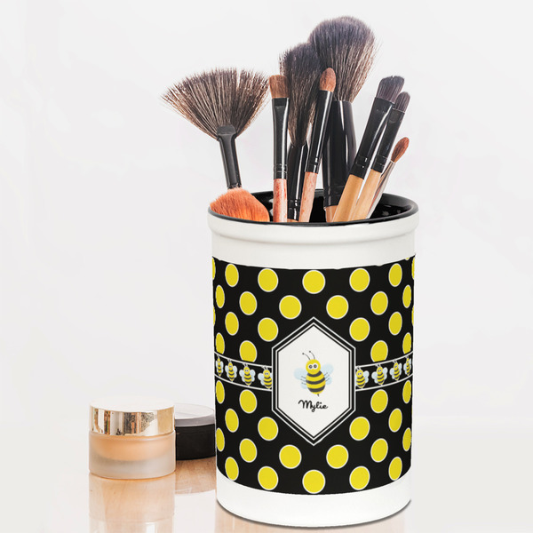 Bee & Polka Dots Pencil Holder - LIFESTYLE makeup
