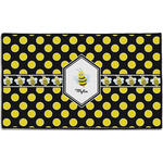 Bee & Polka Dots Door Mat - 60"x36" (Personalized)