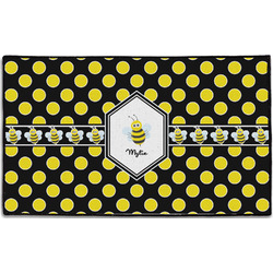 Bee & Polka Dots Door Mat - 60"x36" (Personalized)