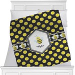 Bee & Polka Dots Minky Blanket (Personalized)