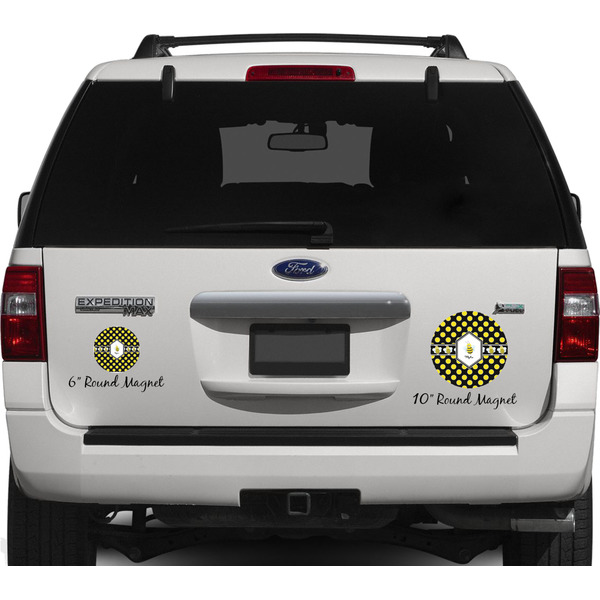 Bee & Polka Dots Personalized Car Magnets on Ford Explorer