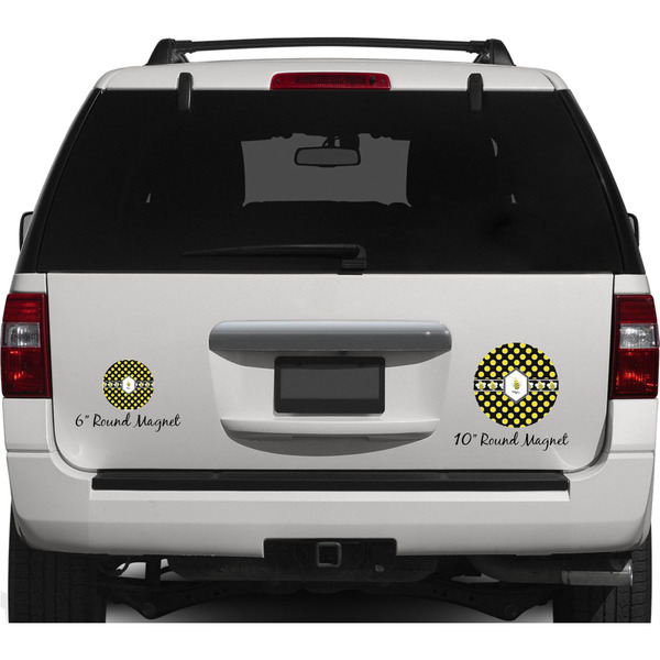 Bee & Polka Dots Personalized Car Magnets on Ford Explorer