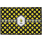 Bee & Polka Dots Door Mat - 36"x24" (Personalized)