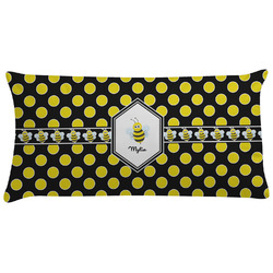 Bee & Polka Dots Pillow Case - King (Personalized)