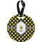Bee & Polka Dots Personalized Round Luggage Tag