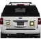 Bee & Polka Dots Personalized Square Car Magnets on Ford Explorer