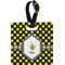 Bee & Polka Dots Personalized Square Luggage Tag