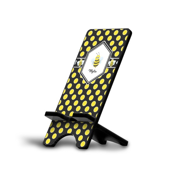 Custom Bee & Polka Dots Cell Phone Stand (Small) (Personalized)