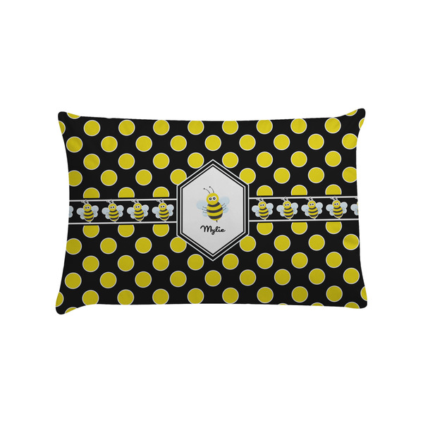 Custom Bee & Polka Dots Pillow Case - Standard (Personalized)