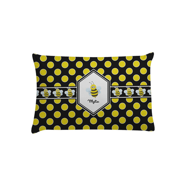 Custom Bee & Polka Dots Pillow Case - Toddler (Personalized)