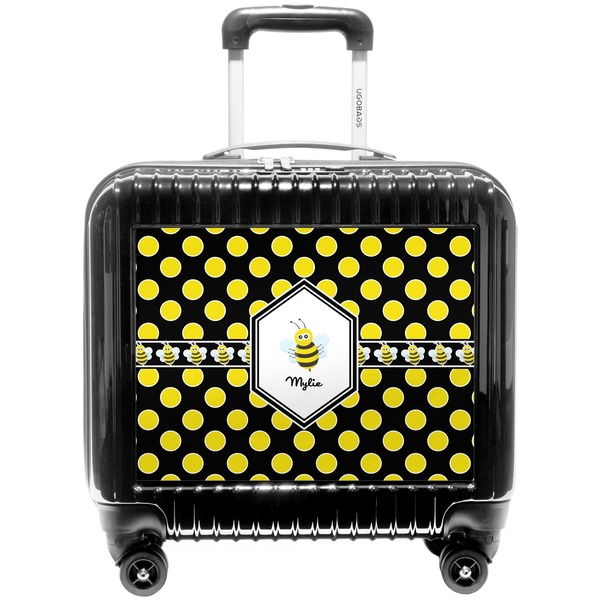 Custom Bee & Polka Dots Pilot / Flight Suitcase (Personalized)