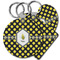 Bee & Polka Dots Plastic Keychain (Personalized)