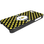 Bee & Polka Dots Plastic iPhone 5/5S Phone Case (Personalized)