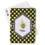 Bee & Polka Dots Playing Cards (Personalized)