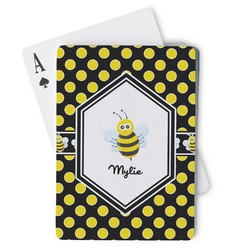 Bee & Polka Dots Playing Cards (Personalized)