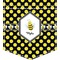 Bee & Polka Dots Iron On Faux Pocket (Personalized)