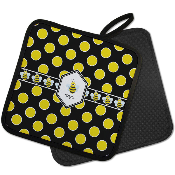 Bee & Polka Dots Pot Holders - PARENT MAIN