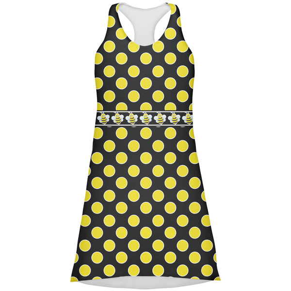 Custom Bee & Polka Dots Racerback Dress - Medium