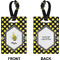 Bee & Polka Dots Rectangle Luggage Tag (Front + Back)