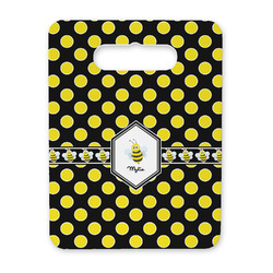 Bee & Polka Dots Rectangular Trivet with Handle (Personalized)