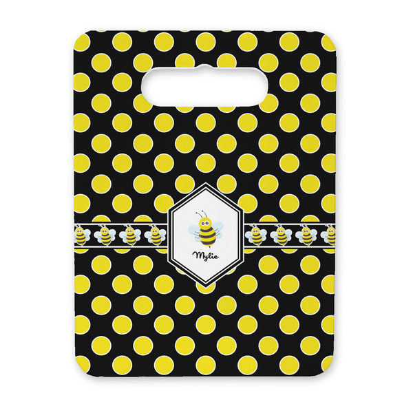 Custom Bee & Polka Dots Rectangular Trivet with Handle (Personalized)