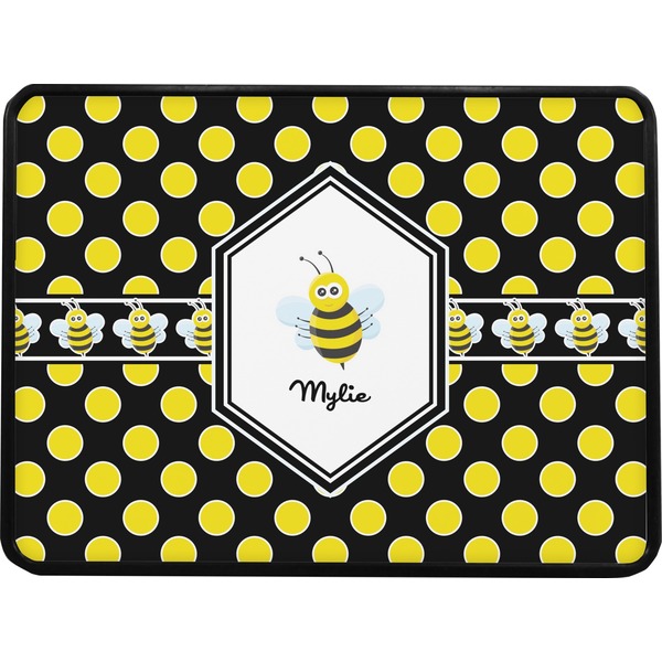 Bee & Polka Dots Rectangular Trailer Hitch Cover (Personalized)