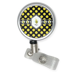 Bee & Polka Dots Retractable Badge Reel (Personalized)