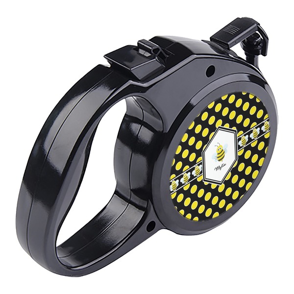 Bee & Polka Dots Retractable Dog Leash - Angle