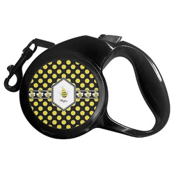 Bee & Polka Dots Retractable Dog Leash - Large (Personalized)