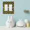 Bee & Polka Dots Rocker Light Switch Covers - Double - IN CONTEXT