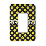 Bee & Polka Dots Rocker Style Light Switch Cover - Single Switch
