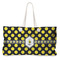 Bee & Polka Dots Large Rope Tote Bag - Front View