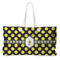 Bee & Polka Dots Large Tote Bag with Rope Handles (Personalized)
