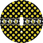 Bee & Polka Dots Round Light Switch Cover