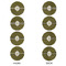 Bee & Polka Dots Round Linen Placemats - APPROVAL Set of 4 (double sided)