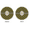 Bee & Polka Dots Round Linen Placemats - APPROVAL (double sided)