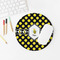 Bee & Polka Dots Round Mousepad - LIFESTYLE 2