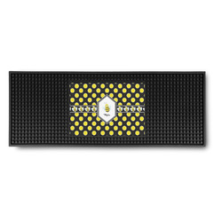 Bee & Polka Dots Rubber Bar Mat (Personalized)