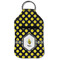 Bee & Polka Dots Sanitizer Holder Keychain - Small (Front Flat)