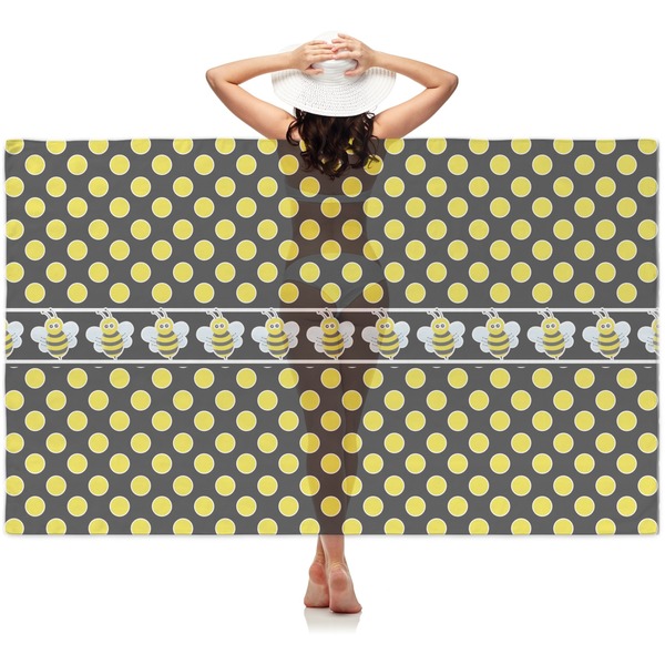 Custom Bee & Polka Dots Sheer Sarong