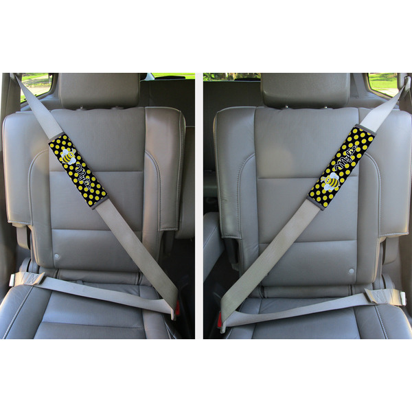 Bee & Polka Dots Seat Belt Covers (Set of 2 - In the Car)