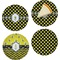 Bee & Polka Dots Set of Appetizer / Dessert Plates