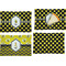 Bee & Polka Dots Set of Rectangular Appetizer / Dessert Plates