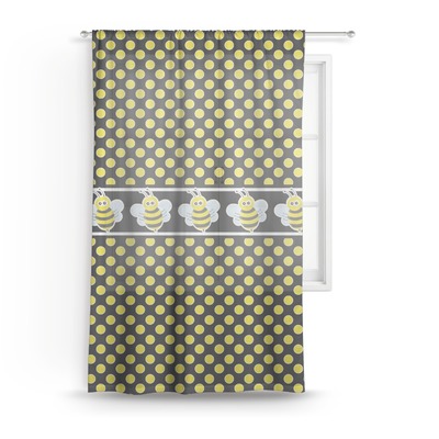 Bee & Polka Dots Sheer Curtain (Personalized)