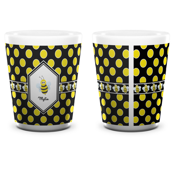 Bee & Polka Dots Shot Glass - White - APPROVAL