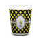 Bee & Polka Dots Ceramic Shot Glass - 1.5 oz - White - Set of 4 (Personalized)